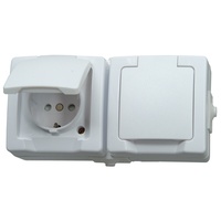 Kopp Klappdeckelsteckdose 2-fach Weiß