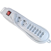 Unitec Steckdosenleiste 3+6-fach 2 m Weiß