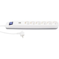 REV Ritter REV Steckdosenleiste 6-fach weiß-grau, USB 2-fach, 1,4m