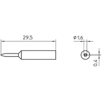 Weller XNT 6 Lötspitze Meißelform Spitzen-Größe 1.6mm Inhalt 1St.