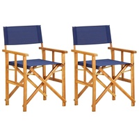 VidaXL Regiestuhl 55 x 56 x 88 cm natur/blau