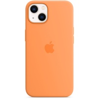 Apple iPhone 13 Silikon Case mit MagSafe gelborange