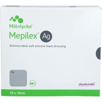Emra-Med MEPILEX Ag Schaumverband 10x10 cm steril
