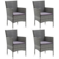 VidaXL Polyrattan Garten-Essstühle 53 x 58 x 84 cm