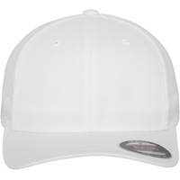 Flexfit Unisex Čepice Flexfit Mesh Trucker Baseballkappe, Weiß, Einheitsgröße