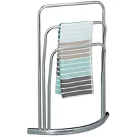 Relaxdays Handtuchständer CURVY silber