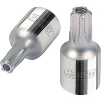KS Tools 1/4" CHROMEplus Bit-Stecknuss Fünfstern, Stirnlochbohrung,TS45