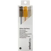 Cricut JoyTM Glitzer-Gelstifte 0,8, schwarz/gold/silber 3 Stück)