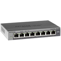Netgear GS108E Managed Gigabit Ethernet (10/100/1000) Schwarz - Grau/Blau