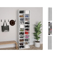 VidaXL Schuhschrank Weiß 54x34x183 cm Spanplatte