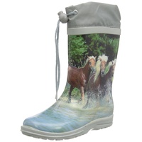 Beck Mädchen Pferde Gummistiefel, Mehrfarbig, 35 EU