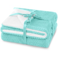 AmeliaHome Kuscheldecke 170x210 cm zarte Steppung Sherpa Lammfelloptik Wohndecke