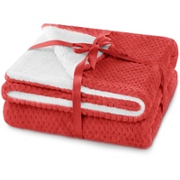AmeliaHome Kuscheldecke 130x180 cm zarte Steppung Sherpa Lammfelloptik Wohndecke