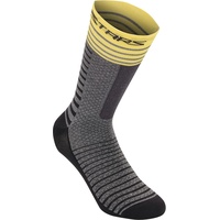 Alpinestars Drop 19 Socken, Mittelgrau/Gelb, Small