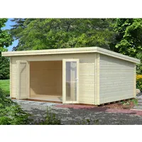 Palmako Lea Holz-Gartenhaus Natur Pultdach Unbehandelt 530 cm x