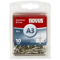 Novus Blindnieten Typ A3/10 Aluminium 70 Stück Blindnieten