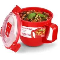 Sistema® Frischhaltedose rund rot 10,7 cm 0,565 l