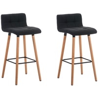 CLP 2er Set Barhocker Lincoln Stoff natura dunkelgrau