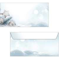 Sigel Weihnachtsbriefumschläge Snow Star DIN lang ohne Fenster