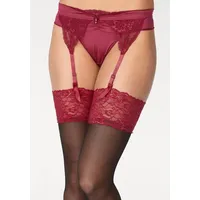LASCANA Strapsstrümpfe Damen rubinrot Gr.44/46