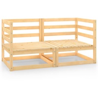 VidaXL Garten-Ecksofas 2 Stk. Massivholz