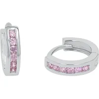 Prinzessin Lillifee Kinder-Creolen 925 Silber rhodiniert Zirkonia rosa -