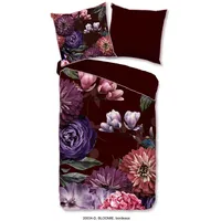 DESCANSO Bettwäsche, Bloomie Satin 135x200, Biese, Reißverschluss, Wendeoptik, Blumen