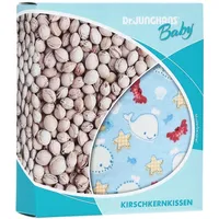 Dr. Junghans Kirschkernkissen 10x10cm Baby weiss/blau kariert