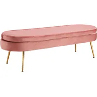 SalesFever Polsterbank Clam, Breite 142 cm, goldfarbene Metallbeine, rosa