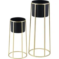 [en.casa] Macon Set schwarz/gold
