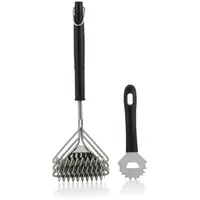 BBQ-Toro Grillbürste 44 cm Stahl silber