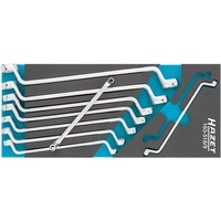 HAZET Doppel-Ringschlüssel Satz 163-518/9 ∙ Außen-Doppel-Sechskant-Tractionsprofil ∙ Anzahl Werkzeuge: