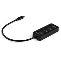 Startech USB-Hub, 4x USB-A 3.0, USB-C 3.0 [Stecker] (HB30C4AIB)