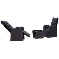 VidaXL Bistro-Set 3-tlg. schwarz 46067