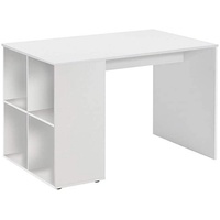 FMD Schreibtisch Gent, mit 4 seitlichen Fächern, weiß