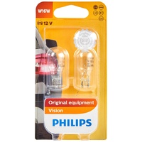 Philips 12067B2 Glassockellampe W16W, 2-er Set Blister 13.50x9.50x13.50