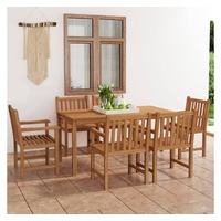 VidaXL Garten-Essgruppe 7-tlg. Tisch 160 x 80 cm braun