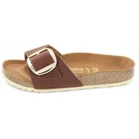 Birkenstock Madrid Big Buckle Nubukleder geölt schmal cognac 40
