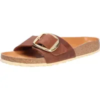 Birkenstock Madrid Big Buckle Nubukleder geölt schmal cognac 40