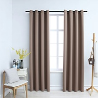 VidaXL Verdunkelungsvorhang Ösen 140 x 245 cm taupe 2