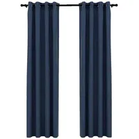 VidaXL Verdunkelungsvorhang Ösen 140 x 245 cm blau 2