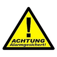 Pentatech 40201 Warnaufkleber Achtung Alarmgesichert Sprachen Deutsch 3er Set