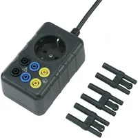 VOLTCRAFT Messadapter Schutzkontakt-Stecker - Buchse 4 mm, Schutzkontakt-Kupplung berührungssicher