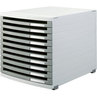HAN Schubladenbox Contur dunkelgrau 1510-0-19, DIN B4 mit 10