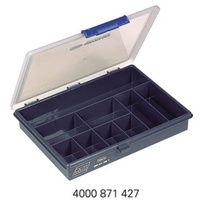 RAACO Sortimentskasten B240xT195xH43mm 9 Fächer transp.dunkelblau RAACO