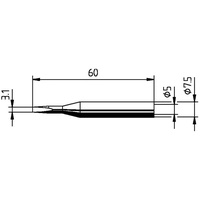 Ersa Lötspitze Meißelform, gerade Spitzen-Größe 3.10mm Inhalt 1St.