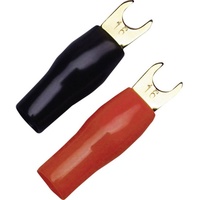 SINUSLIVE KSI 16 Gabelkabelschuh 16mm2 Loch-Ø=5mm Teilisoliert Schwarz, Rot