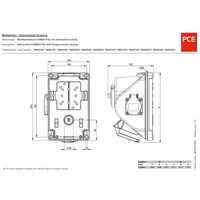 PCE 96061551 CEE Wandsteckdose 16A 5polig 400V