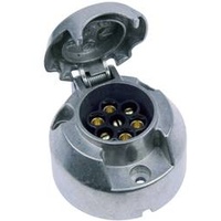 SECORÜT 20150 Anhänger-Steckdose [Steckdose 7polig - Stecker 7polig] Aluminium