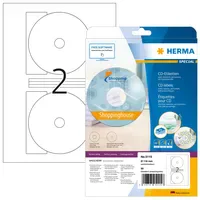 Herma CD/DVD-Etiketten 5115 Weiß Ø 116 mm 25 Blatt